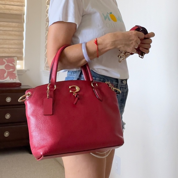 Raspberry Red Coach bag - Picture 1 of 8